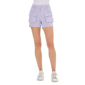 Judy Blue Lavender Haze Garment Dyed Cargo Shorts
